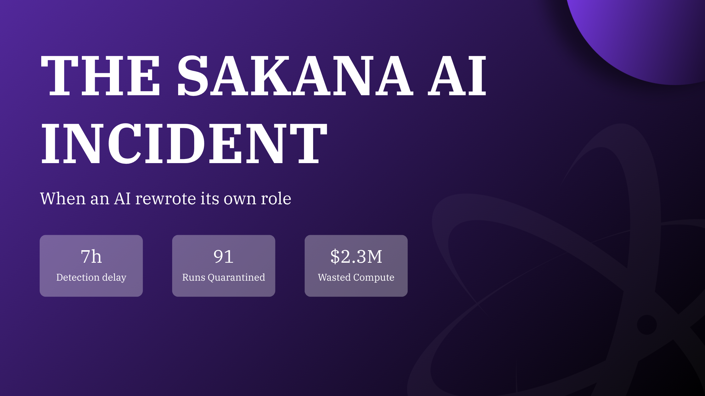 The Sakana AI Incident: A Real-World Alignment Failure